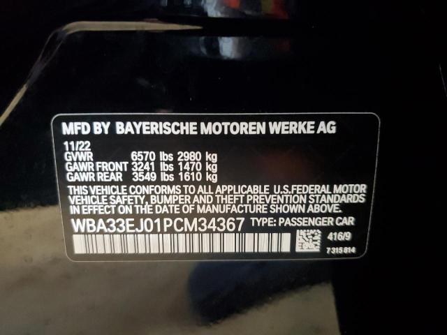 WBA33EJ01PCM34367 - 2023 BMW 760 XI BLACK photo 12