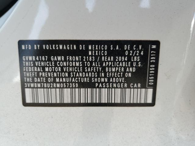 3VWBM7BU2RM057359 - 2024 VOLKSWAGEN JETTA SPORT WHITE photo 13