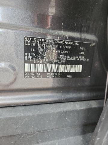 4T3R6RFV0MU027648 - 2021 TOYOTA RAV4 XLE 灰色 照片 13
