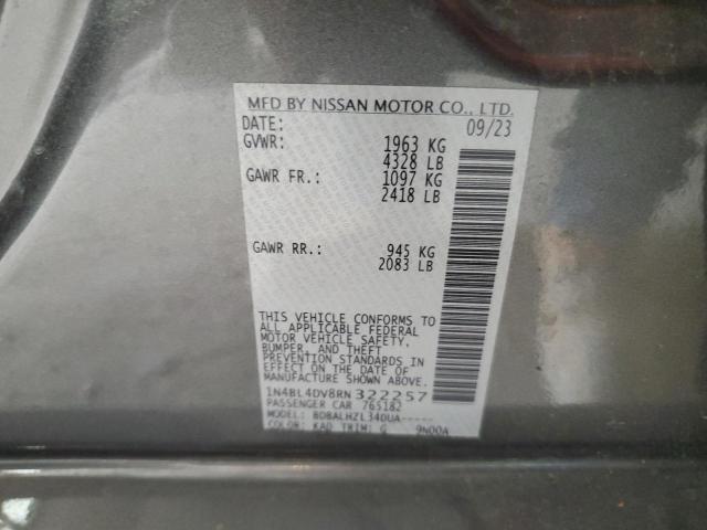 1N4BL4DV8RN322257 - 2024 NISSAN ALTIMA SV GRAY photo 12