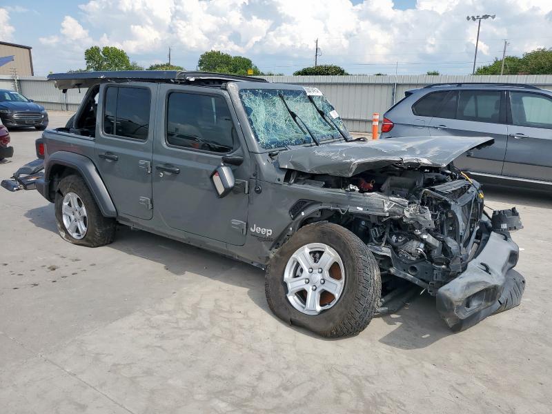 1C4HJXDN0MW509619 - 2021 JEEP WRANGLER UNLIMITED SPORT GRAY photo 4