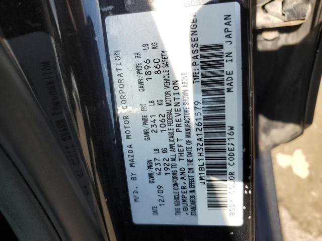 JM1BL1H32A1261579 - 2010 MAZDA SPEED 3 BLACK photo 13