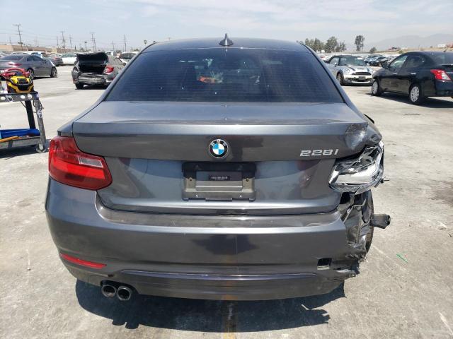 WBA1F9C58GV544223 - 2016 BMW 228 I SULEV GRAY photo 6