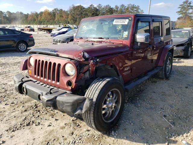 1J4GB59187L227618 - 2007 JEEP WRANGLER SAHARA BURGUNDY photo 2