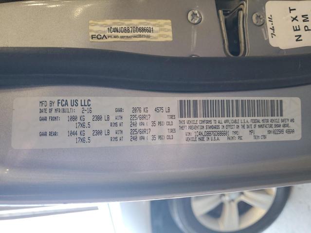 1C4NJDBB7GD686601 - 2016 JEEP COMPASS SPORT Gümüş foto 13