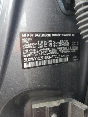 5UXWY3C51G0N87202 - 2016 BMW X3 XDRIVE28D CHARCOAL photo 14