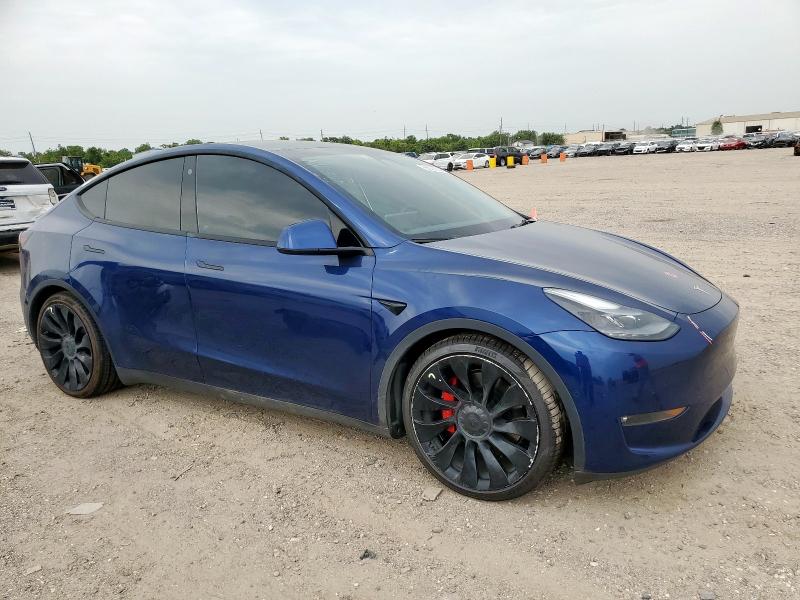 7SAYGDEFXNF319081 - 2022 TESLA MODEL Y 蓝色 照片 4