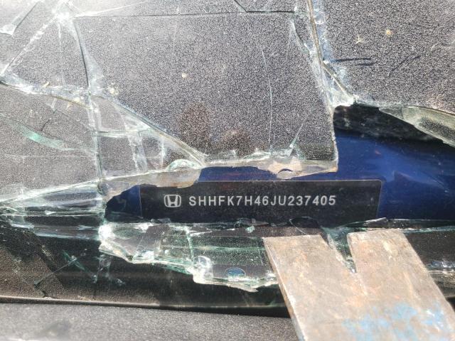 SHHFK7H46JU237405 - 2018 HONDA CIVIC SPORT BLUE photo 13