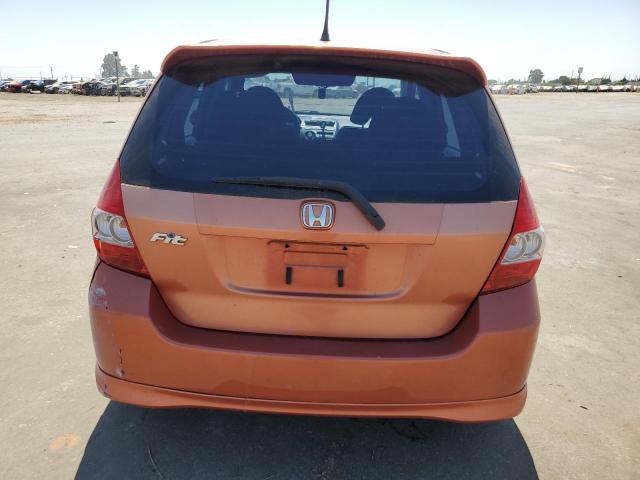 JHMGD38687S059680 - 2007 HONDA FIT S ORANGE photo 6