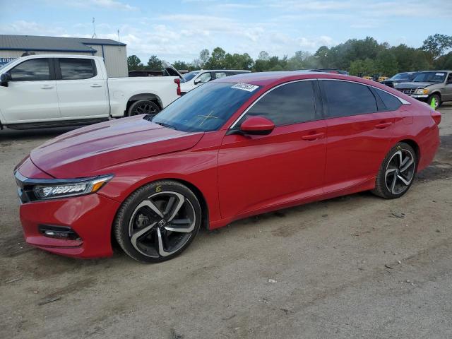 1HGCV1F35JA236114 - 2018 HONDA ACCORD SPORT RED photo 1