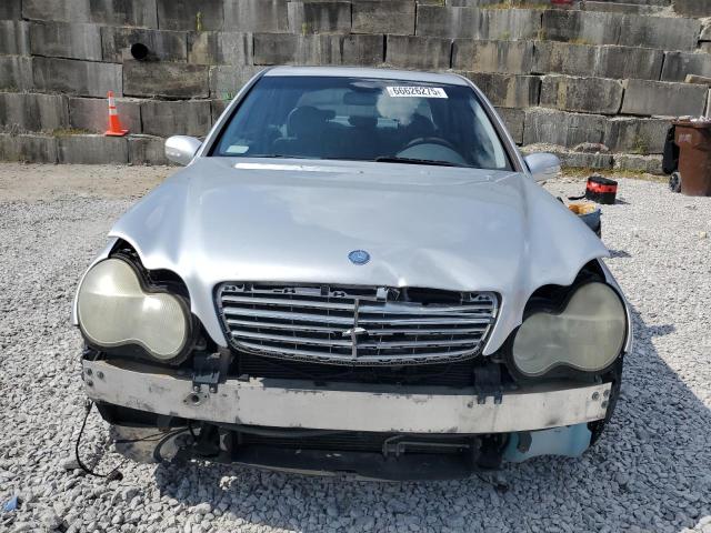 WDBRF61J74A556336 - 2004 MERCEDES-BENZ C 240 SILVER photo 5
