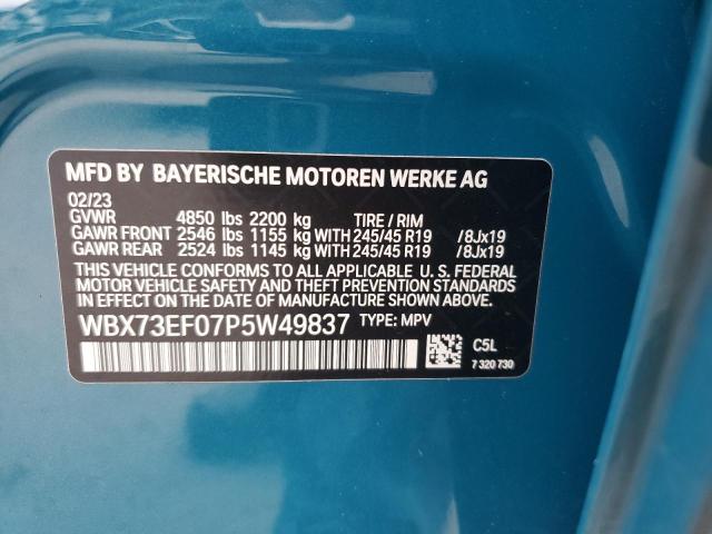 WBX73EF07P5W49837 - 2023 BMW X1 XDRIVE28I TURQUOISE photo 13