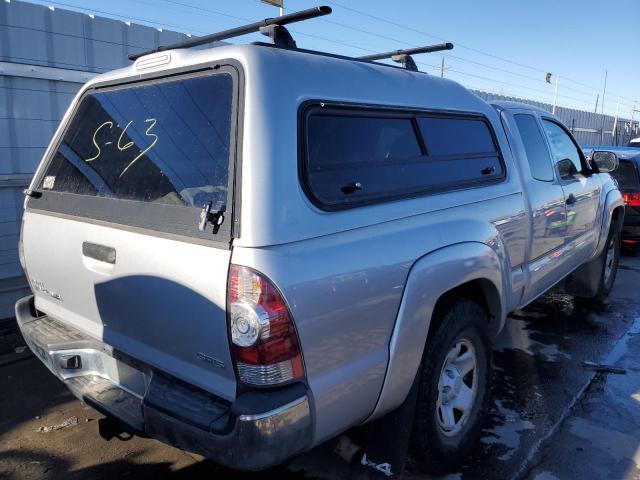 5TEUX4EN1AZ735595 - 2010 TOYOTA TACOMA ACCESS CAB ვერცხლისფერი ფოტო 4