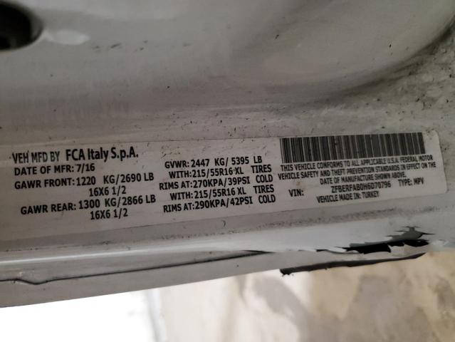 ZFBERFAB0H6D70796 - 2017 RAM PROMASTER თეთრი ფოტო 13