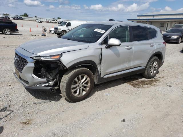 5NMS23AD8KH019047 - 2019 HYUNDAI SANTA FE SE SILVER photo 1