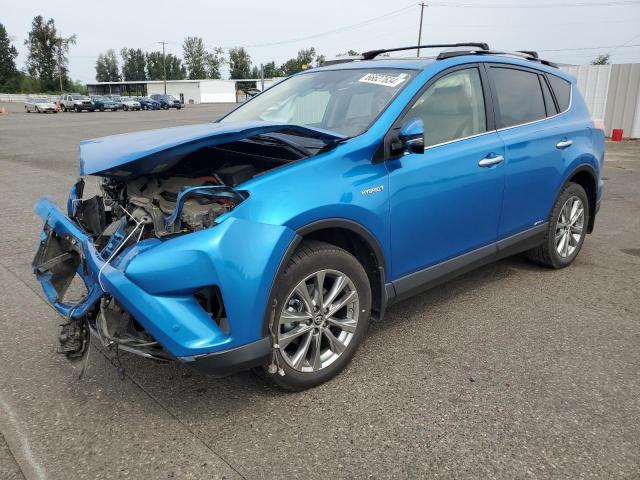 JTMDJREVXHD133778 - 2017 TOYOTA RAV4 HV LIMITED BLUE photo 1