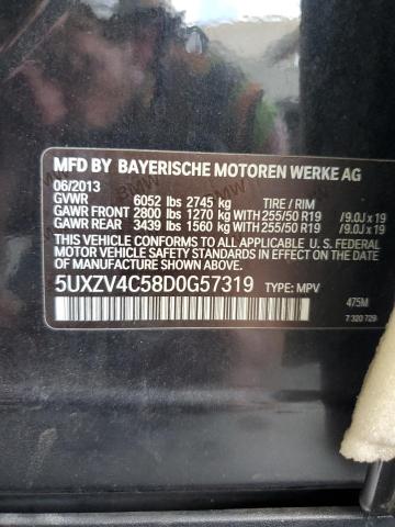 5UXZV4C58D0G57319 - 2013 BMW X5 XDRIVE35I BLACK photo 14
