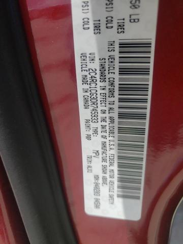 2C4RC1CG3DR745933 - 2013 CHRYSLER TOWN & COU TOURING L RED photo 12