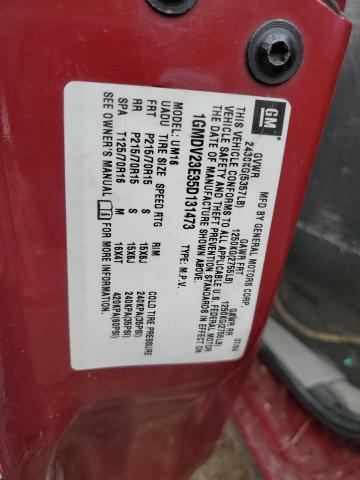 1GMDV23E35D131473 - 2005 PONTIAC MONTANA BURGUNDY photo 12