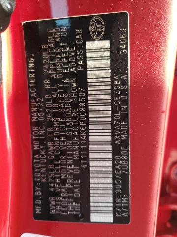 4T1T11AK6PU089507 - 2023 TOYOTA CAMRY SE NIGHT SHADE RED photo 13