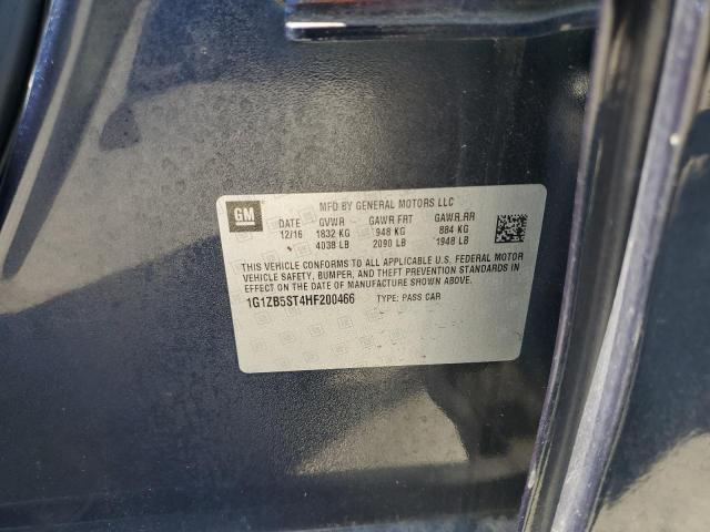 1G1ZB5ST4HF200466 - 2017 CHEVROLET MALIBU LS Көк фото 13