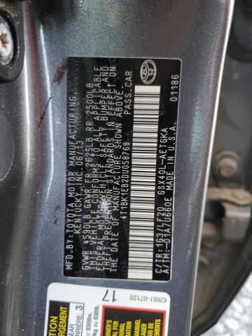 4T1BK1EB2DU058768 - 2013 TOYOTA AVALON BASE GRAY photo 12