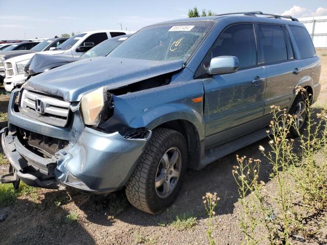 5FNYF18567B021602 - 2007 HONDA PILOT EXL BLUE photo 1