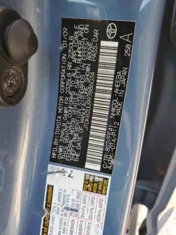 JTDKB20U997886034 - 2009 TOYOTA PRIUS BLUE photo 12