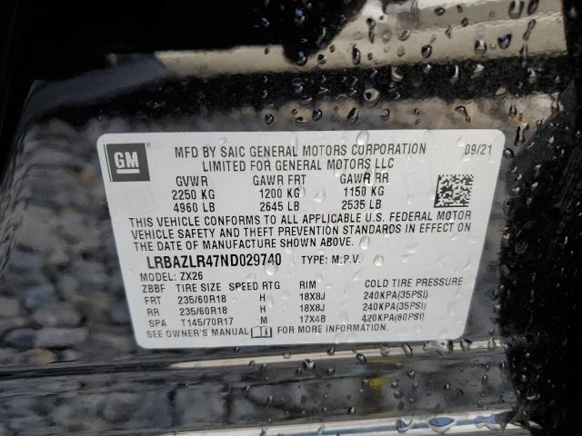 LRBAZLR47ND029740 - 2022 BUICK ENVISION PREFERRED 黑色 照片 14