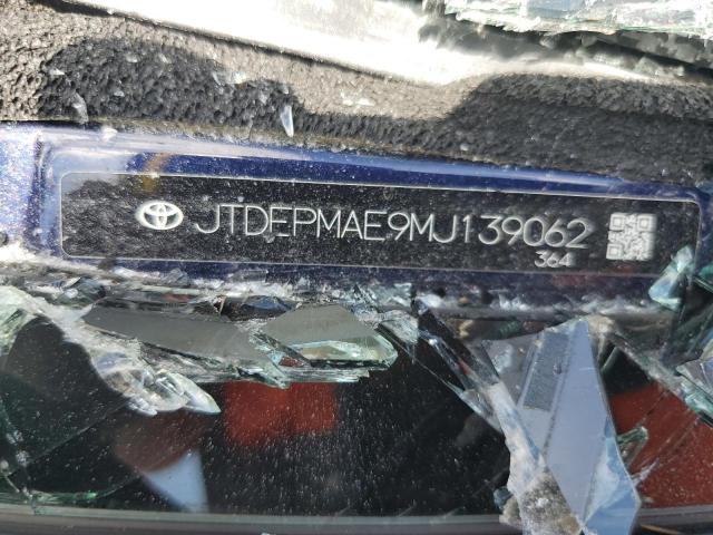 JTDEPMAE9MJ139062 - 2021 TOYOTA COROLLA LE ლურჯი ფოტო 13