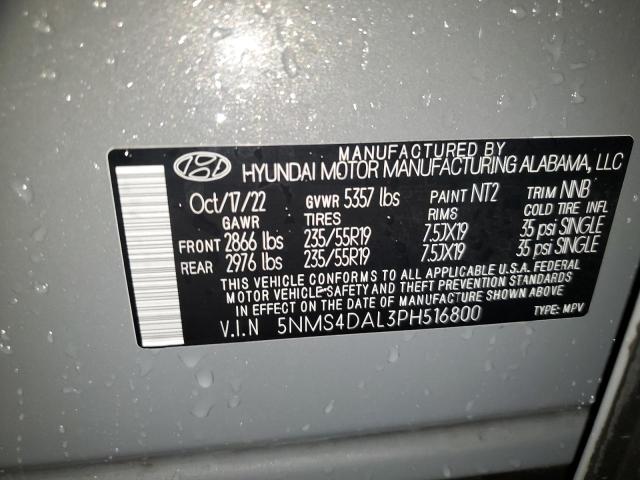 5NMS4DAL3PH516800 - 2023 HYUNDAI SANTA FE LIMITED GRAY photo 14