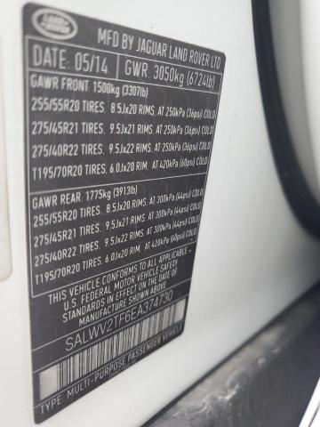 SALWV2TF6EA374730 - 2014 LAND ROVER RANGE ROVE AUTOBIOGRAPHY WHITE photo 13