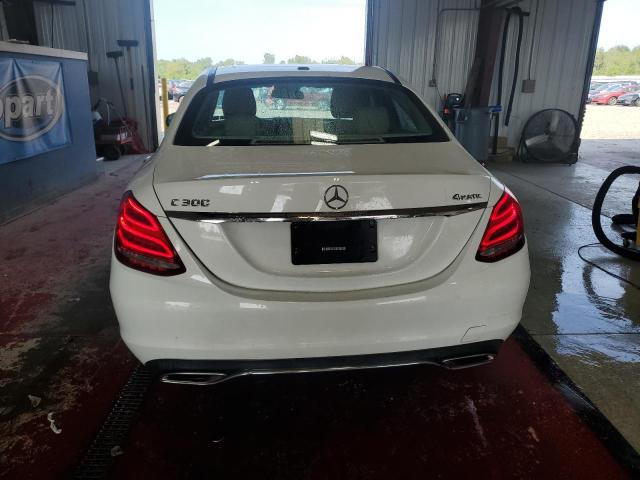 55SWF4KBXGU125189 - 2016 MERCEDES-BENZ C 300 4MATIC WHITE photo 6