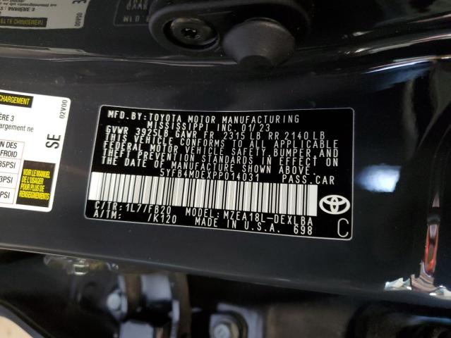 5YFB4MDEXPP014031 - 2023 TOYOTA COROLLA LE GRAY photo 12