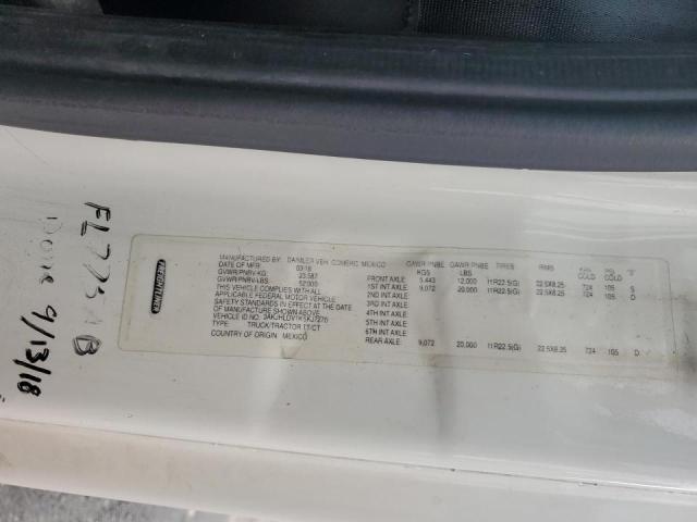 3AKJHLDV1KSKJ7270 - 2019 FREIGHTLINER CASCADIA 1 WHITE photo 10