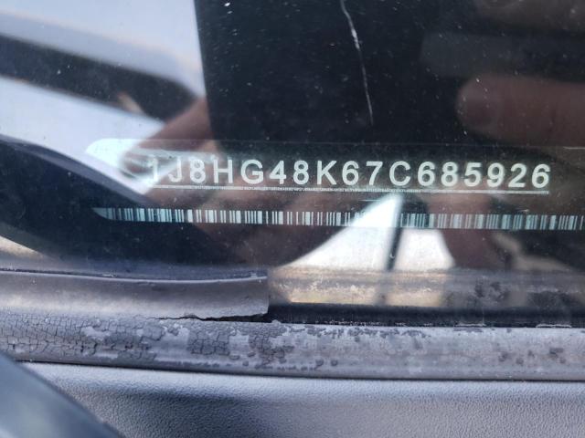 1J8HG48K67C685926 - 2007 JEEP COMMANDER 银色 照片 10