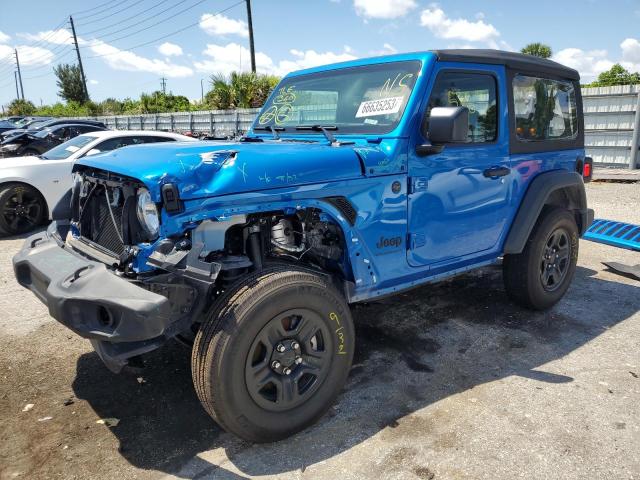 1C4GJXAN5PW671931 - 2023 JEEP WRANGLER SPORT BLUE photo 1