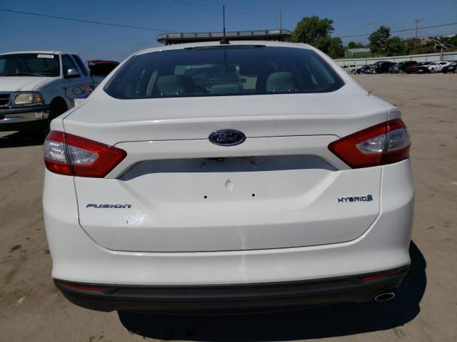 3FA6P0UU7FR176884 - 2015 FORD FUSION S HYBRID WHITE photo 6