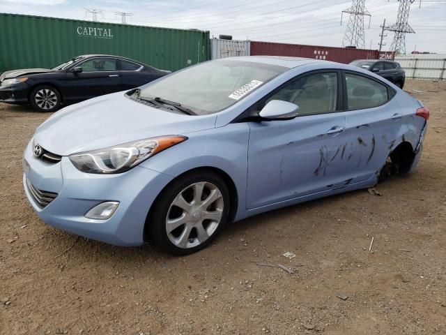 KMHDH4AE2CU434537 - 2012 HYUNDAI ELANTRA GLS BLUE photo 1