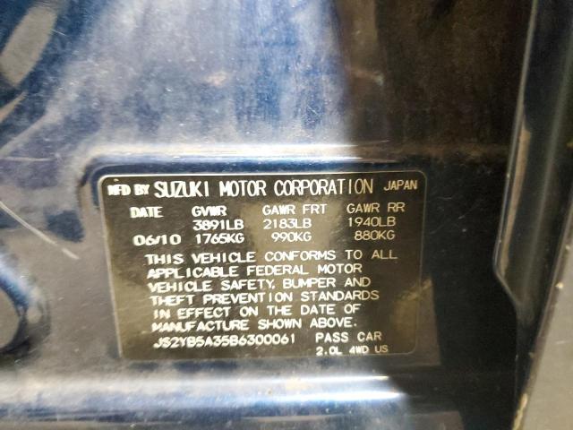 JS2YB5A35B6300061 - 2011 SUZUKI SX4 BLUE photo 12