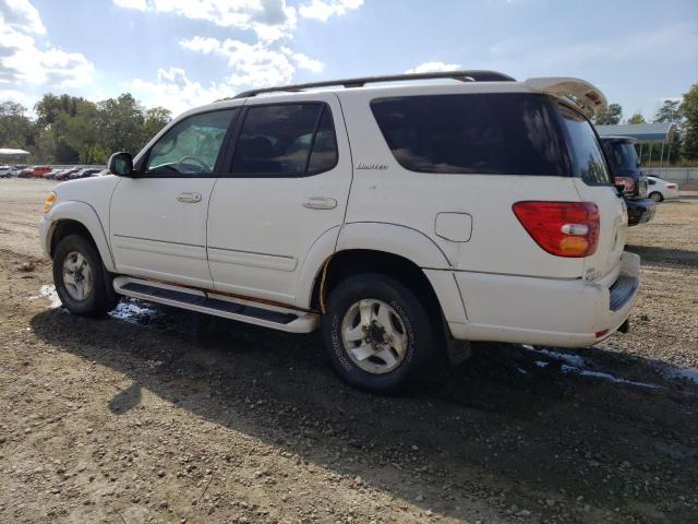 5TDBT48A22S102498 - 2002 TOYOTA SEQUOIA LIMITED WHITE photo 2