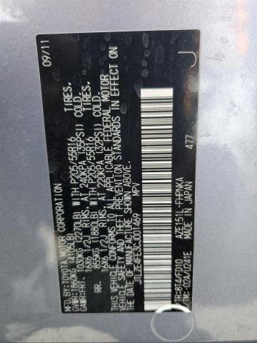 JTLZE4FE3CJ001469 - 2012 TOYOTA SCION XB SILVER photo 12