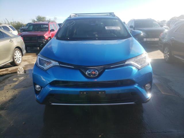 JTMRJREVXGD032017 - 2016 TOYOTA RAV4 HV XLE BLUE photo 5