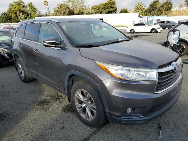 5TDJKRFH5FS143399 - 2015 TOYOTA HIGHLANDER XLE Մոխրագույն լուսանկար 4
