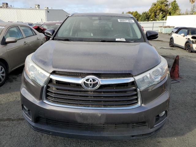 5TDJKRFH5FS143399 - 2015 TOYOTA HIGHLANDER XLE Մոխրագույն լուսանկար 5