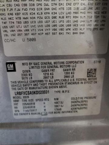 LRBFXCSA9KD020691 - 2019 BUICK ENVISION ESSENCE GRAY photo 13