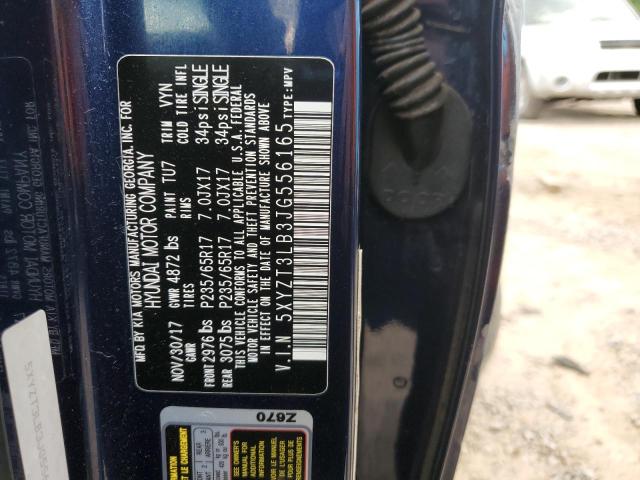 5XYZT3LB3JG556165 - 2018 HYUNDAI SANTA FE S BLUE photo 13