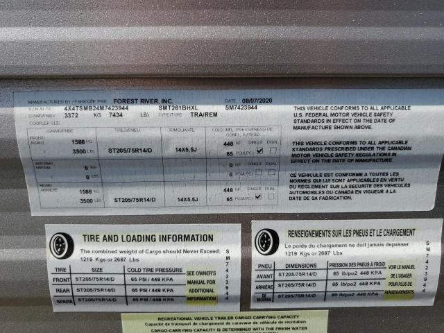 4X4TSMB24M7423944 - 2021 SALM FOREST RIV WHITE photo 10