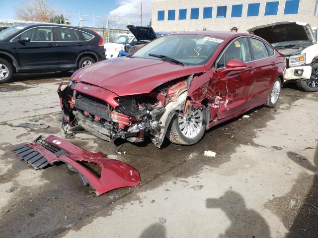 3FA6P0LU5FR244827 - 2015 FORD FUSION SE HYBRID BURGUNDY photo 2