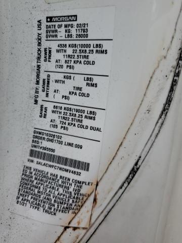 3ALACWFC7NDMV4832 - 2022 FREIGHTLINER M2 106 MEDIUM DUTY WHITE photo 10